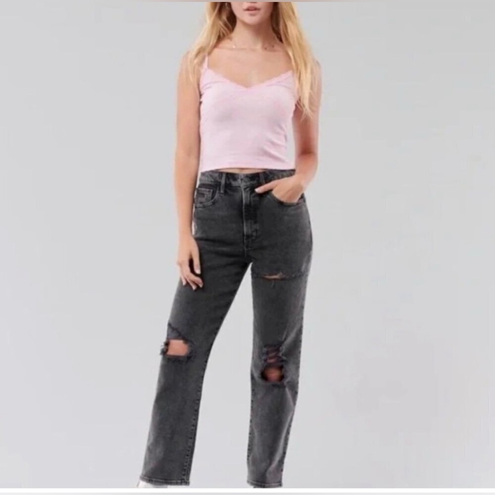 Hollister Distressed Straight Jeans